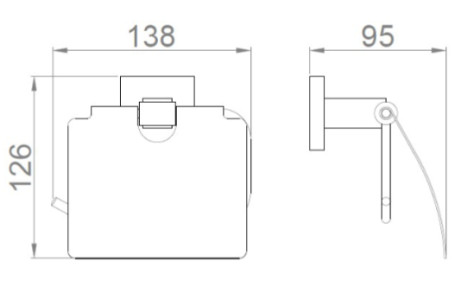Держатель для туалетной бумаги Nofer BARCELONA (с крышкой, глянцевый)