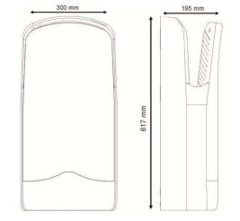 Сушилка для рук Nofer V-JET (автомат, вишневый)