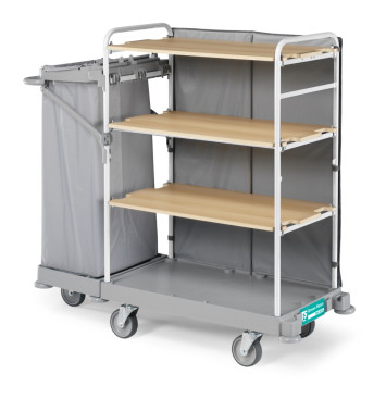 Тележка TTS GREEN HOTEL 922 (4 полки, закр. задняя панель, колеса D150мм)