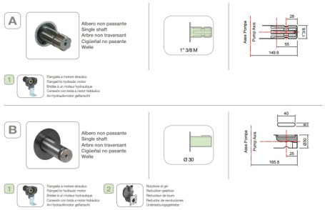 Мембранный насос Comet BP130 D (20 бар, 124 л/мин, ВОМ 1&quot;3/8)