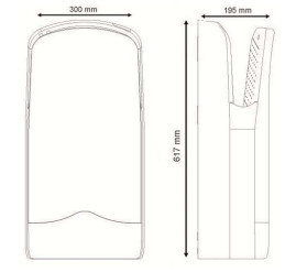 Сушилка для рук Nofer V-JET (автомат, шампань)