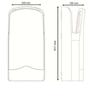 Сушилка для рук Nofer V-JET (автомат, шампань)