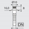Фитинг высокого давления DKF-W (DN06, Karcher d10, лат) R+M