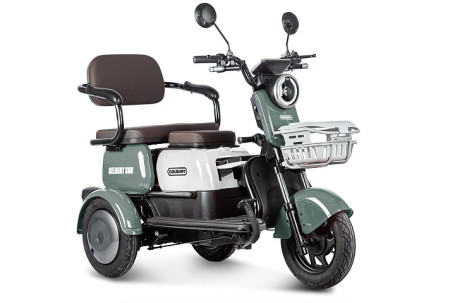Трицикл электрический Rutrike Gelbert Sun (48/60V, 650W, зелено-белый)