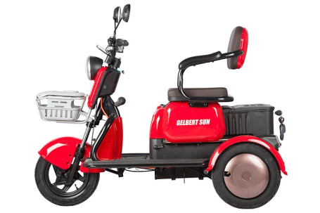 Трицикл электрический Rutrike Gelbert Sun (48/60V, 650W, красный)