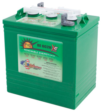 Тяговый аккумулятор U.S. Battery US RE GC2H XC2 (6В, 194Ач, кислота)