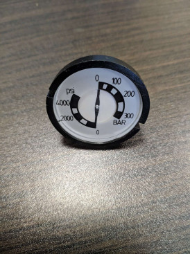 Манометр Portotecnica MNMN37537 (300бар, 1/8&quot;внеш, вход сзади, пласт)