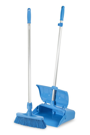 Комплект IGEAX щетка с совком (270х330х970мм, синий)