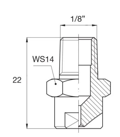 Форсунка 25050 (1/8ш, AISI 416) PNR
