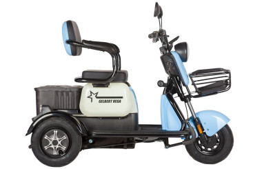 Трицикл электрический Rutrike Gelbert Vega 48V/60V 600Вт (голубой)