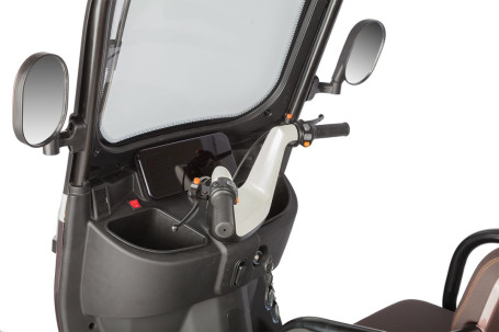 Трицикл электрический Rutrike Gelbert Sarin (48/60V, 1000W, коричнево-белый)