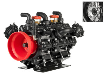 Мембранный насос AR 560 BP TWIN C/F (BlueFlex, 20 бар, 543.2 л/мин, ВОМ 1"⅜-полый вал 32 мм)