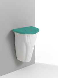 Ведро мусорное TTS Wall-Up (50л, настенное, крышка зеленый)