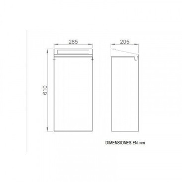 Контейнер для мусора Nofer (35л, с замком, матовый)