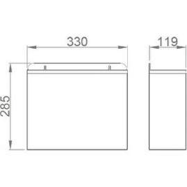 Контейнер для мусора Nofer настенный (11л, нерж., хром)