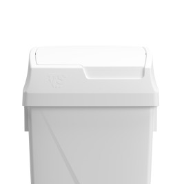 Ведро TTS Lindy (50л, крышка маятниковая, этикетки, белый)