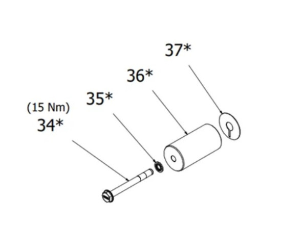 Комплект керамического  поршня HAWK XLT 25 мм