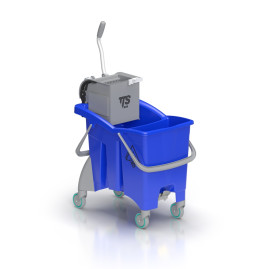 Ведро TTS ActionPro (30л, перегородка, колеса, отжим O-KEY, синий)