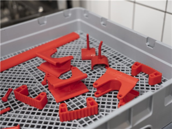 Гигиеничное настенное крепление Vikan (420мм, красный)