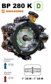 Мембранный насос Comet BP280 (248 л/мин, 20 бар, ВОМ 1"3/8)