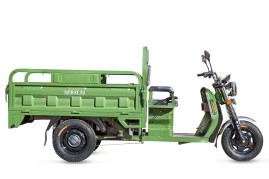 Трицикл электрический Rutrike Маяк 1500 60V1000W (темно-зеленый)
