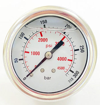 Манометр (600бар, 1/4ш, вход сзади, нерж) TOR