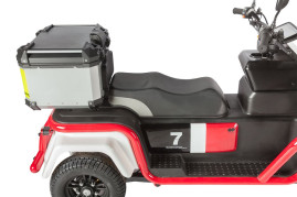 Трицикл электрический Wanshida DOUHAO (60V, 800W, черно-бело-красный)