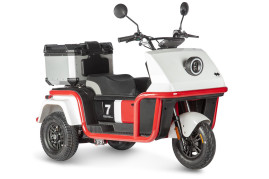 Трицикл электрический Wanshida DOUHAO (60V, 800W, черно-бело-красный)