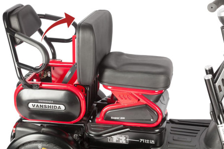 Трицикл электрический Wanshida HOT HATCH (60V, 650W, черный)