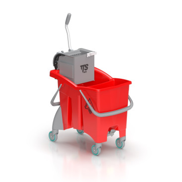 Ведро TTS ACTIONPRO (30л, отжим O-KEY, 2 слив. отверстия, красный, 4 шт)