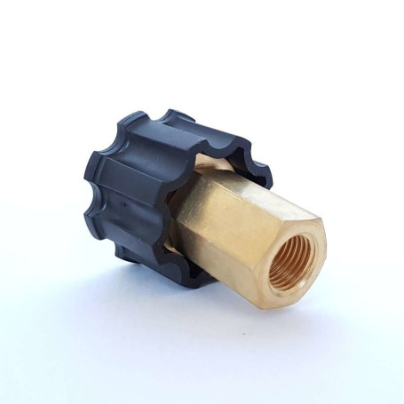 Переходник М22х1.5г-1/4&quot;г (280бар, лат/пласт)