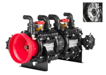 Мембранный насос AR 370 BP TWIN TOP C/F (BlueFlex, 20 бар, 371.5 л/мин, ВОМ 1"⅜-полый вал 32 мм)