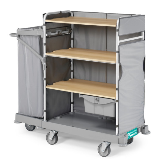 Тележка TTS GREEN HOTEL 920 (4 полки, выдвижной ящик, колеса D150мм)