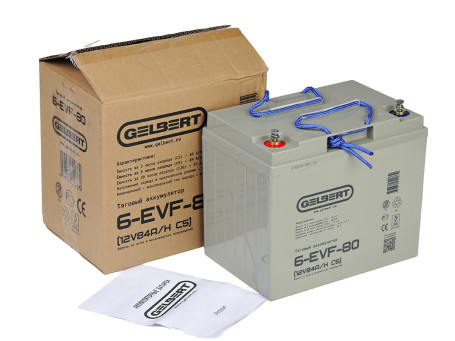 Тяговый аккумулятор Gelbert 6-EVF-80 (12В, 84Ач, AGM)