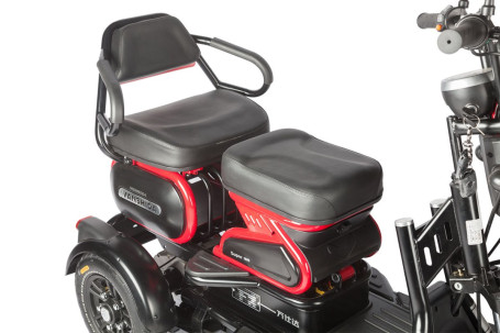 Трицикл электрический Wanshida HOT HATCH (60V, 650W, черно-красный)