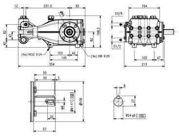 Насос высокого давления HAWK PX 1735IR (1450 об/мин)