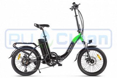 Электровелосипед VOLTECO FLEX UP! (черно-зеленый)