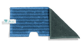 Моп двусторонний TTS Tri Safe-Strip (46х19.5см, полиэстер, синий/т.зеленый)