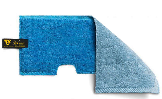 Моп двусторонний TTS (46х19.5см, микрофибра, для гладких полов, синий)