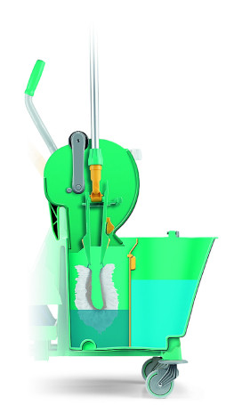 Тележка TTS NICK 30 (2х15л, с боковой ручкой и отжимом DRY, зеленый)