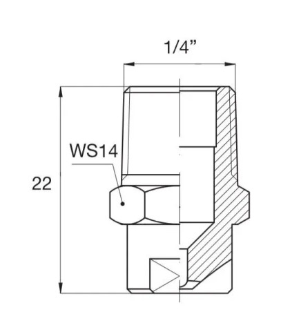 Форсунка 40200 (1/4ш, AISI 416) PNR