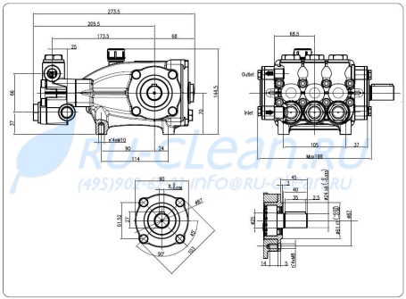 Насос высокого давления HAWK NMT 1520RNFOM (1450 об/мин)
