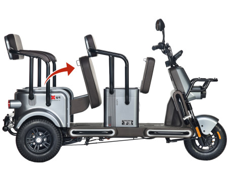 Трицикл электрический Wanshida U1-X 60V 800Вт (белый)