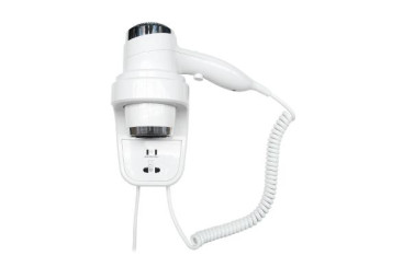 Фен настенный Nofer 02012.W (1800-2200Вт, белый, с розеткой)