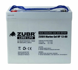 Тяговый аккумулятор ZUBR MG NP12-80 (12В, 80Ач, GEL)