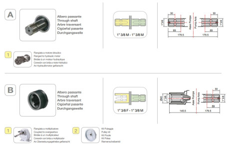 Мембранный насос Comet IDS 1401 (50 бар, 135 л/мин, ВОМ 1&quot;⅜)