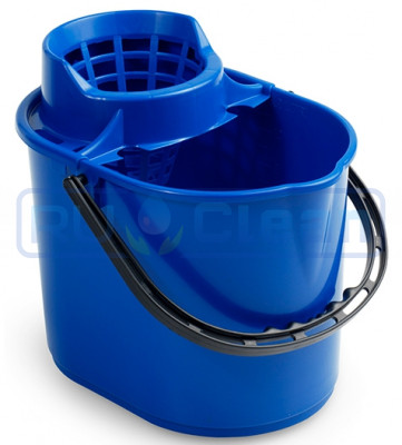 Ведро TTS (12л, пластик, отжим, синий)
