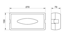 Диспенсер для салфеток Nofer BLACK (пластик, черный)