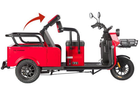 Трицикл электрический Wanshida LC-F200 (60V, 1000W, серый)