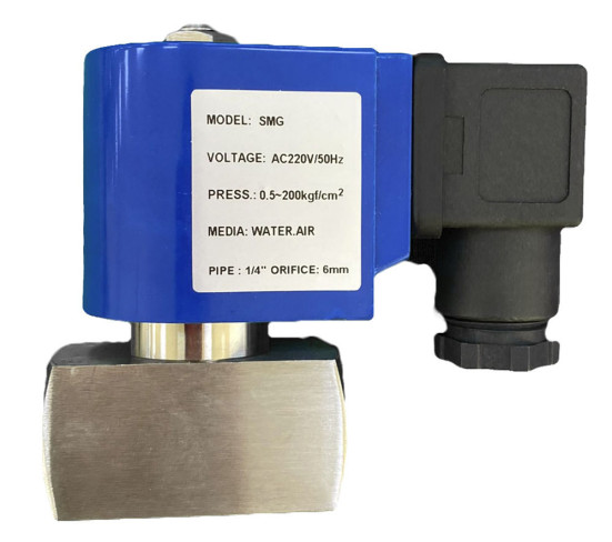 Клапан электромагнитный SMG (200бар, 1/4&quot;г-г, норм.закр, нерж, 220В) TOR